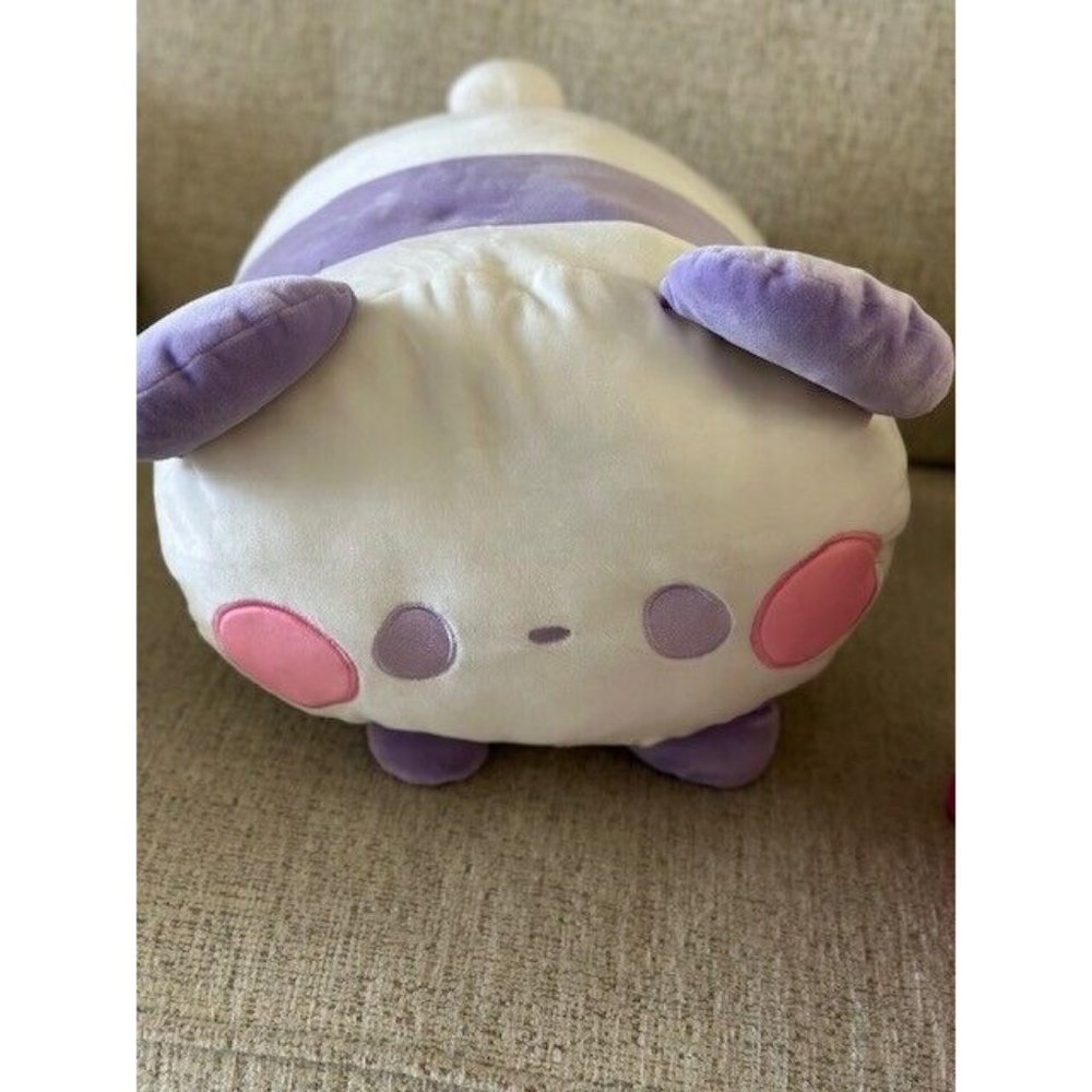 Purple White Korokoro Panda Bear Pillow Plush XL Mochi Stackable 17" Yell 2021
